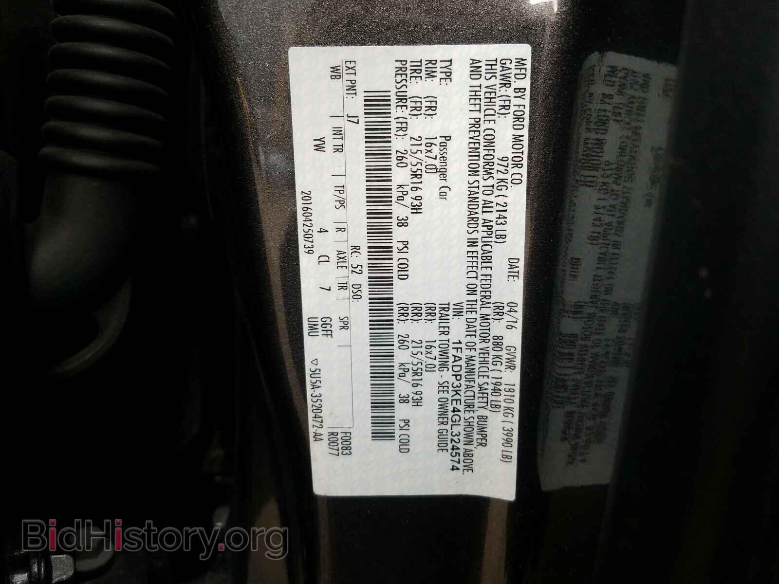 2016 FORD FOCUS - VIN: 1FADP3KE4GL324574 - Photo 10