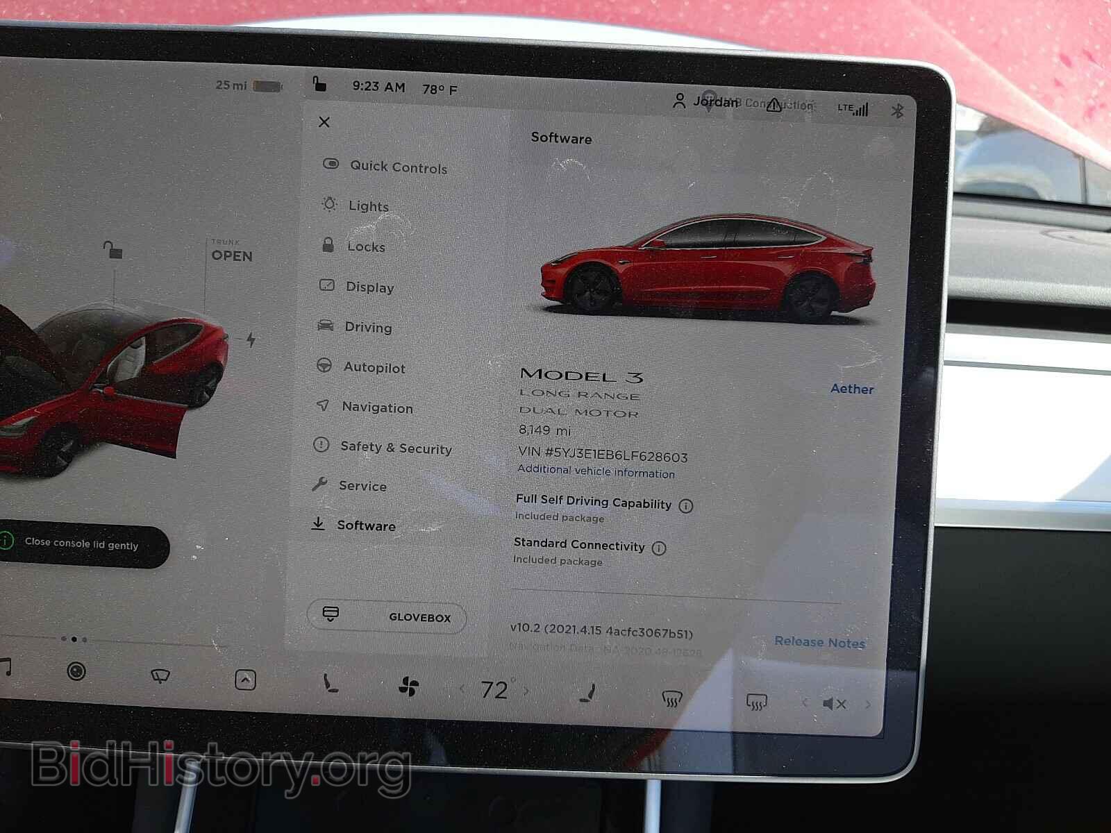 2020 TESLA MODEL 3 - VIN: 5YJ3E1EB6LF628603 - Фото 8