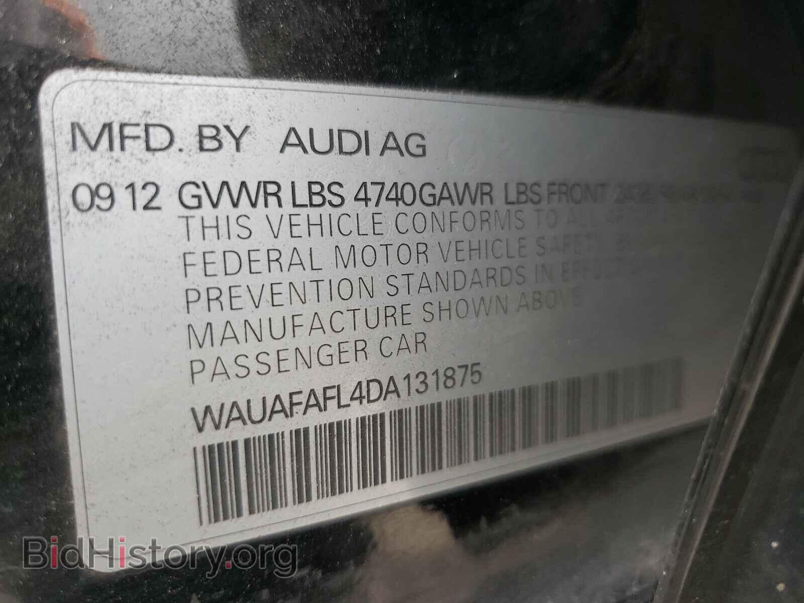 2013 AUDI A4 - VIN: WAUAFAFL4DA131875 - Photo 10