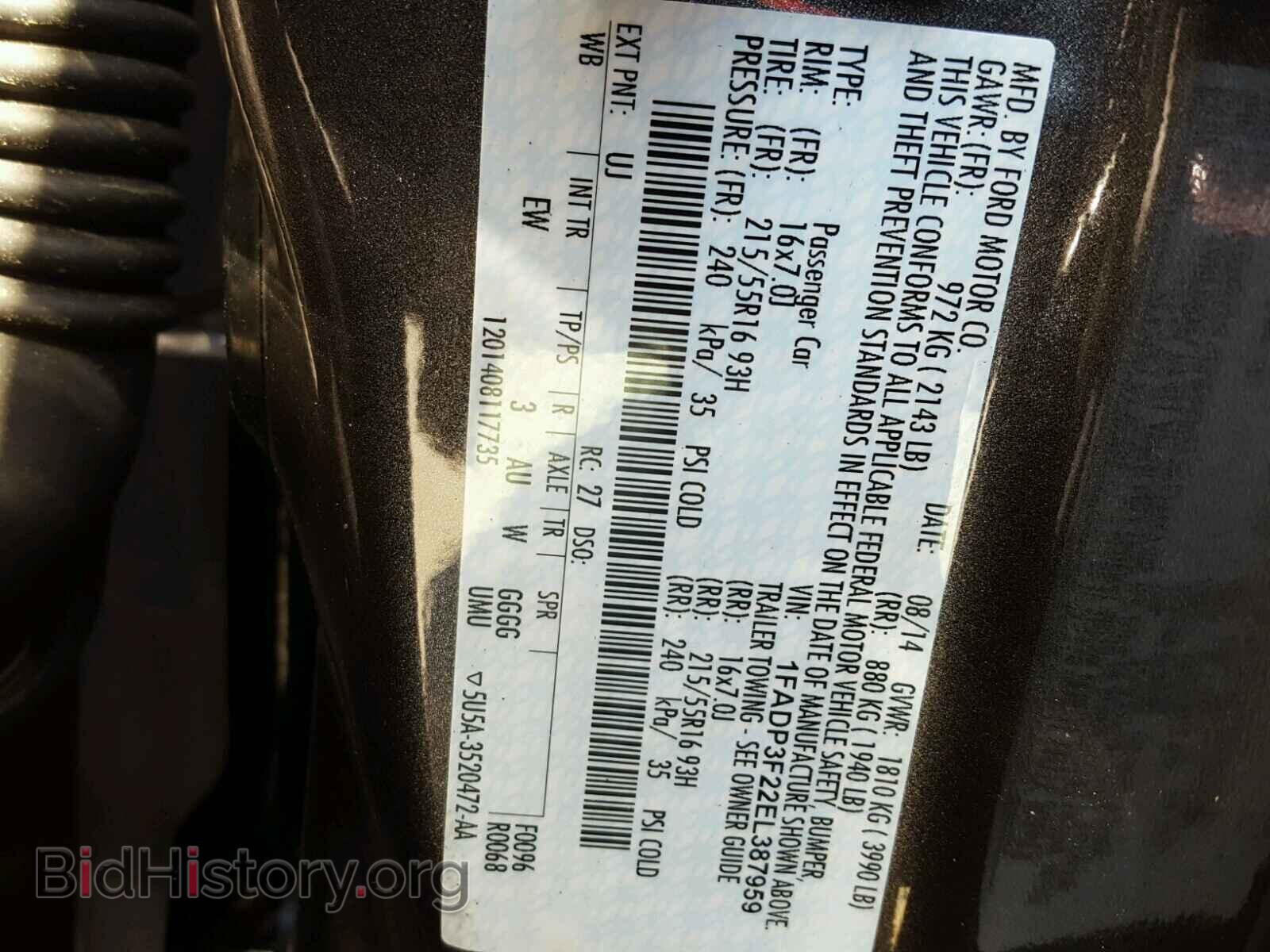 2014 FORD FOCUS - VIN: 1FADP3F22EL387959 - Photo 10