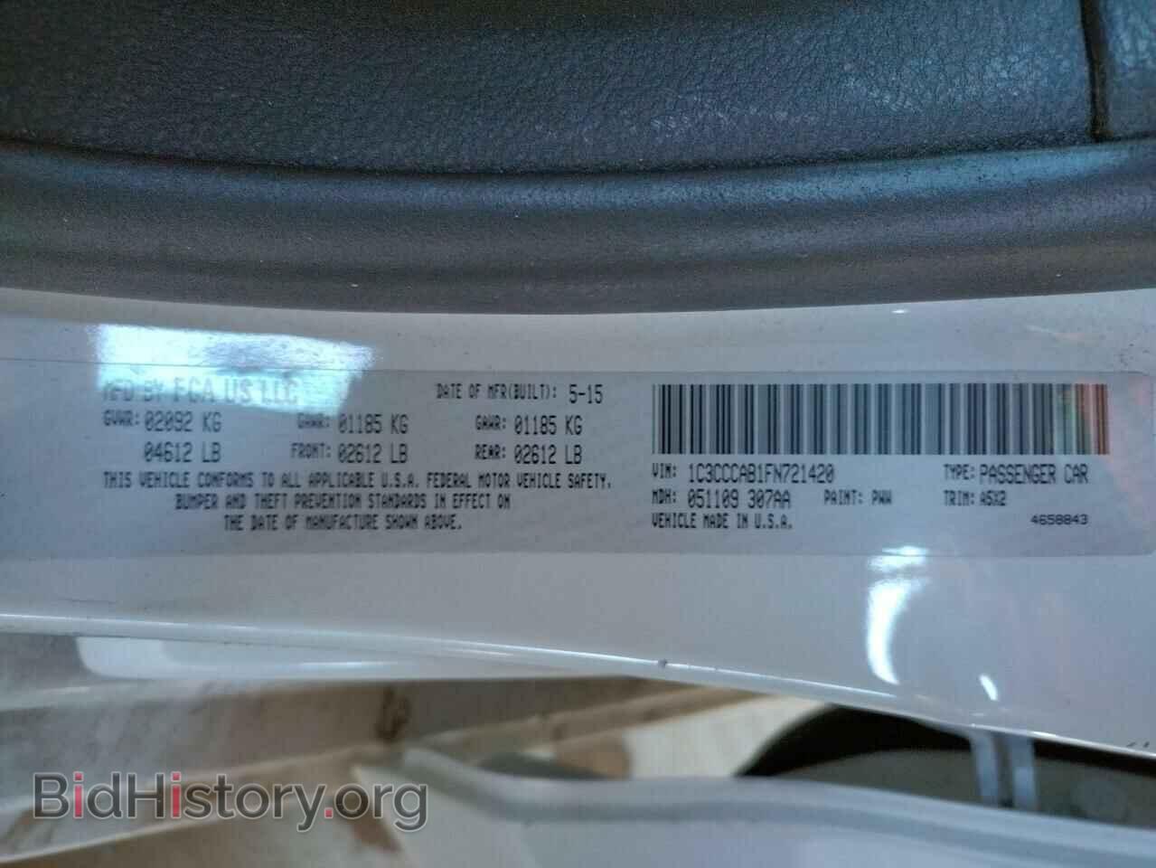 2015 CHRYSLER 200 - VIN: 1C3CCCAB1FN721420 - Фото 10