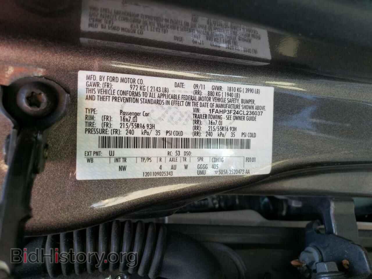 2012 FORD FOCUS - VIN: 1FAHP3F24CL236037 - Фото 10