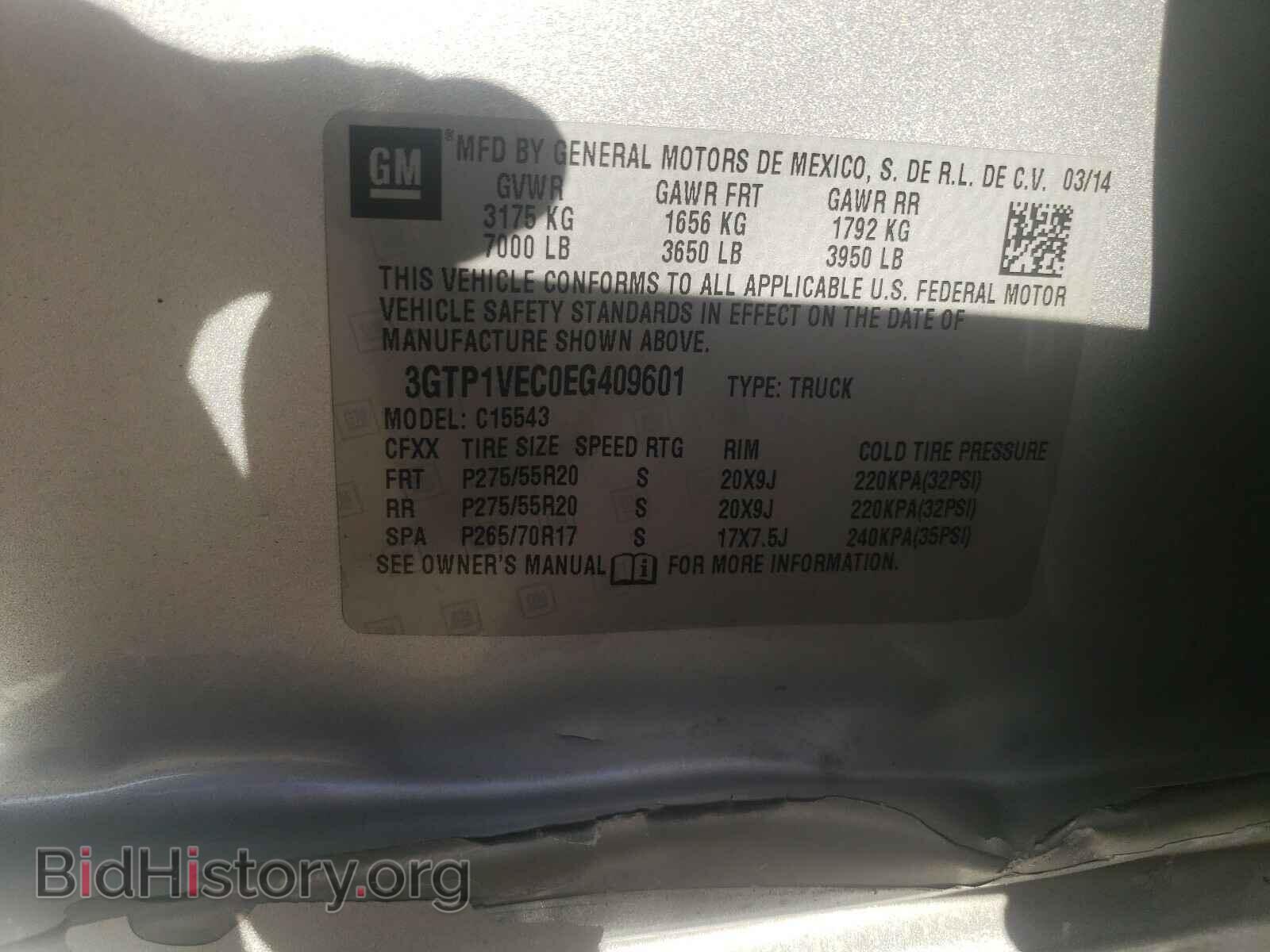 2014 GMC SIERRA - VIN: 3GTP1VEC0EG409601 - Photo 10