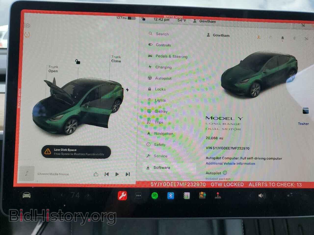 2021 TESLA MODEL Y - VIN: 5YJYGDEE7MF232970 - Photo 9