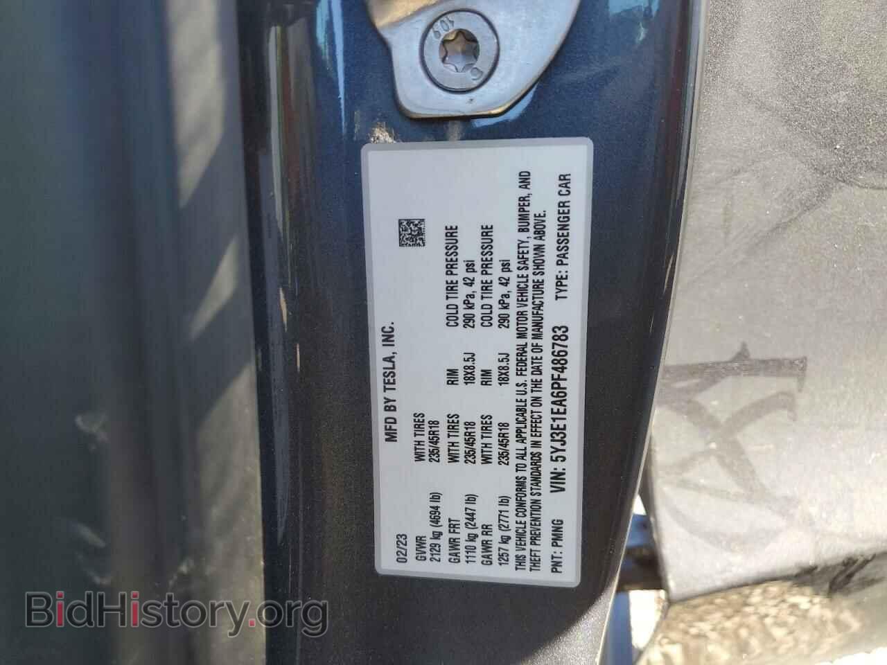 2023 TESLA MODEL 3 - VIN: 5YJ3E1EA6PF486783 - Фото 12