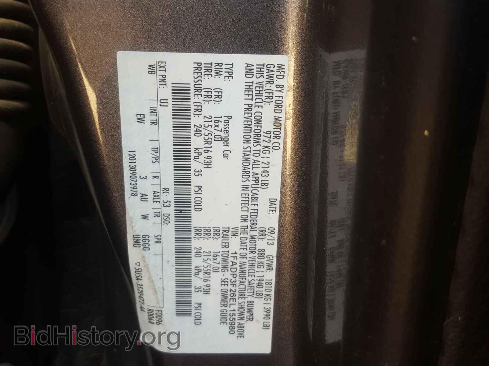 2014 FORD FOCUS - VIN: 1FADP3F26EL155980 - Фото 10