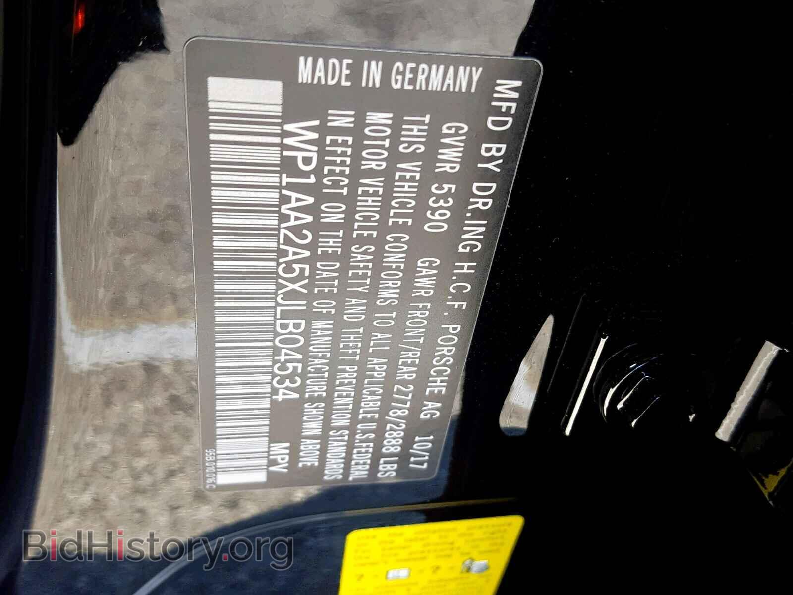 2018 PORSCHE MACAN - VIN: WP1AA2A5XJLB04534 - Photo 10