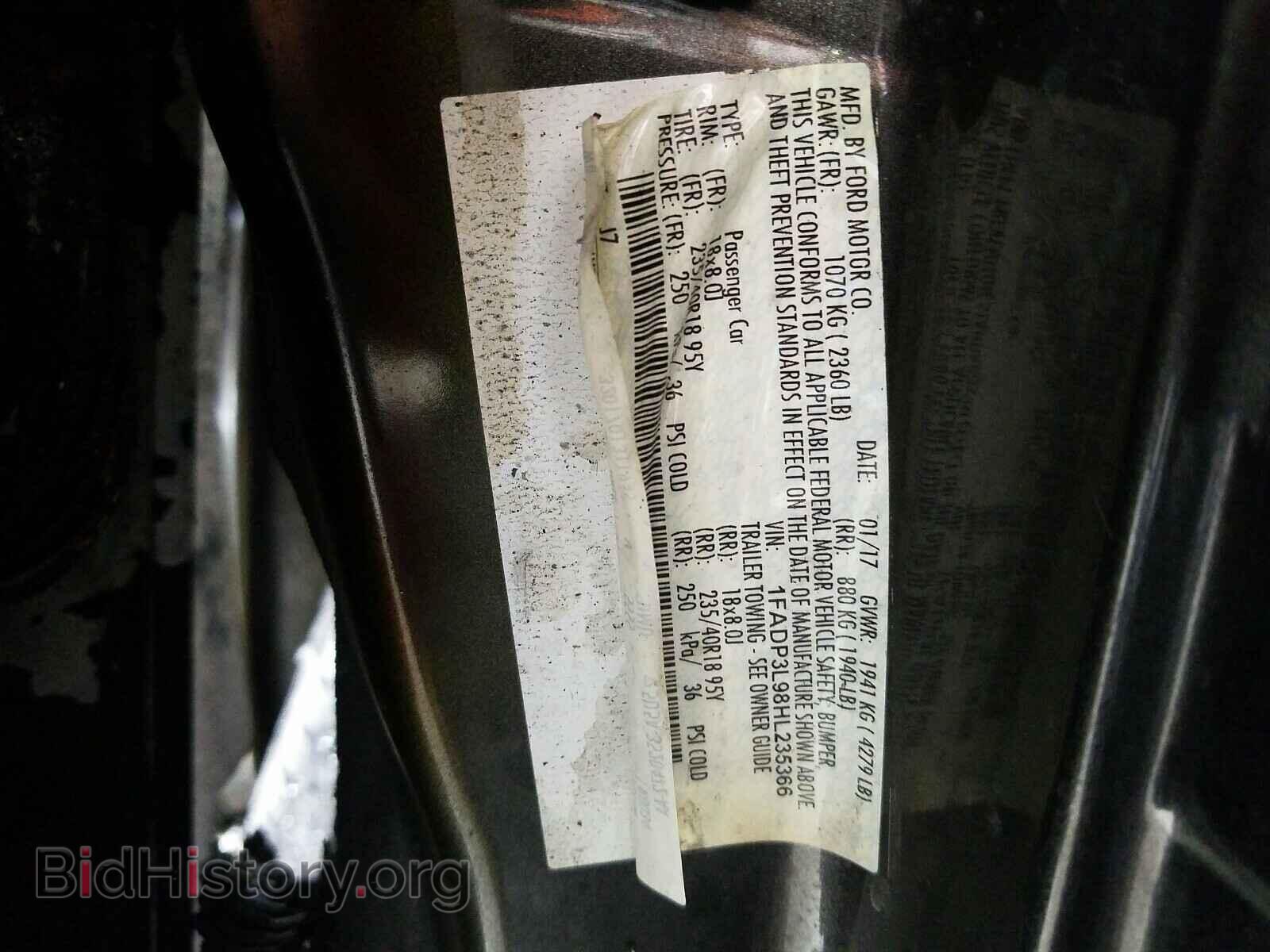 2017 FORD FOCUS - VIN: 1FADP3L98HL235366 - Фото 10