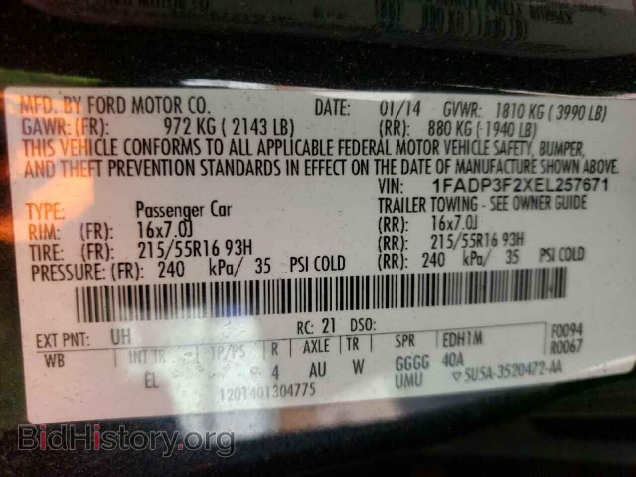 2014 FORD FOCUS - VIN: 1FADP3F2XEL257671 - Photo 10