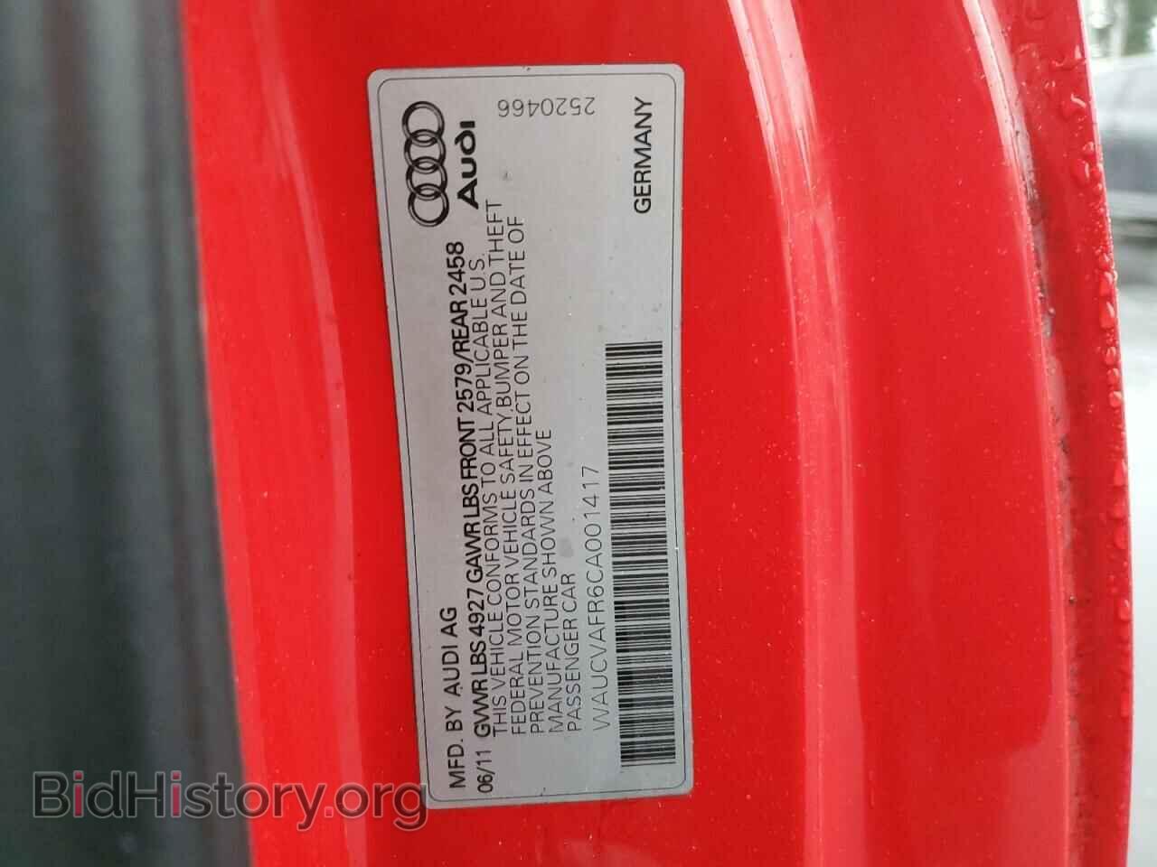 2012 AUDI S5/RS5 - VIN: WAUCVAFR6CA001417 - Фото 12