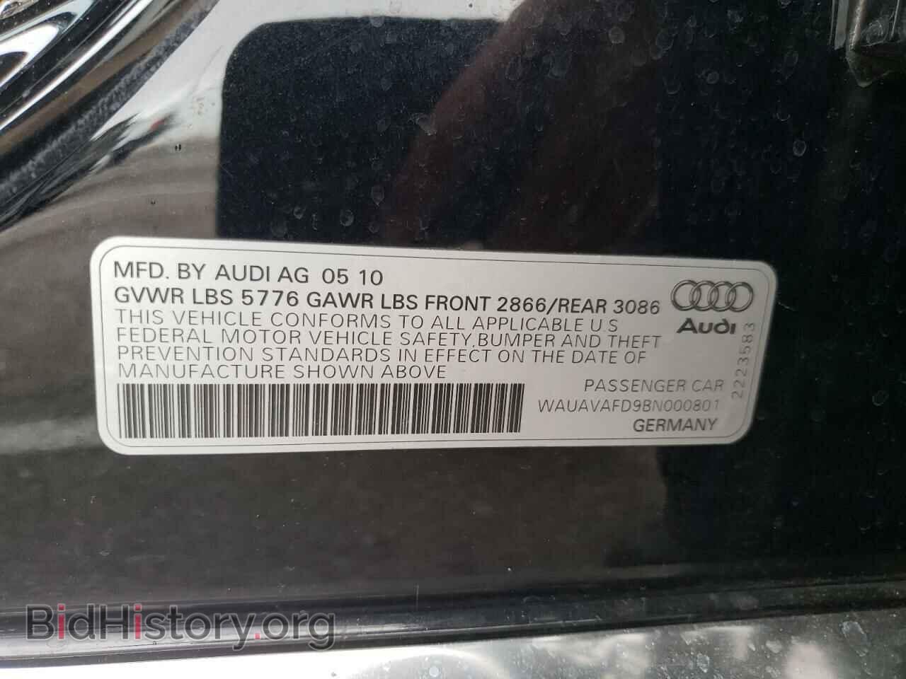 2011 AUDI A8 - VIN: WAUAVAFD9BN000801 - Фото 12