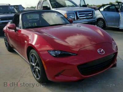 2016 Mazda MIATA MX-5 Miata, бордовый — VIN JM1NDAD72G0108573, Copart