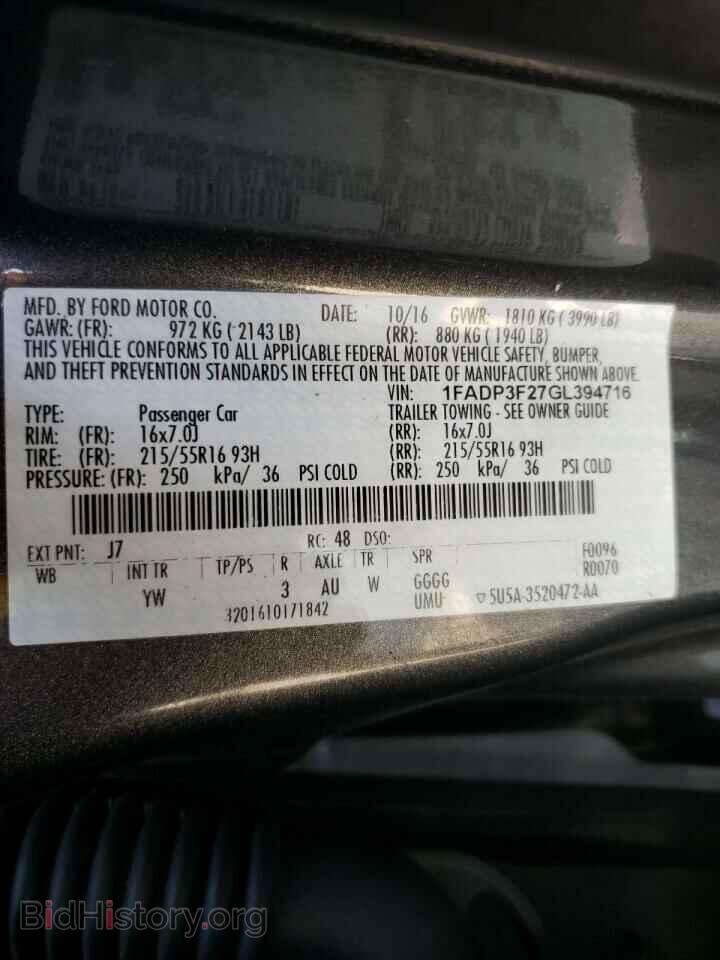 2016 FORD FOCUS - VIN: 1FADP3F27GL394716 - Photo 13