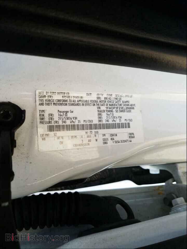 2014 FORD FOCUS - VIN: 1FADP3F23EL266888 - Фото 10