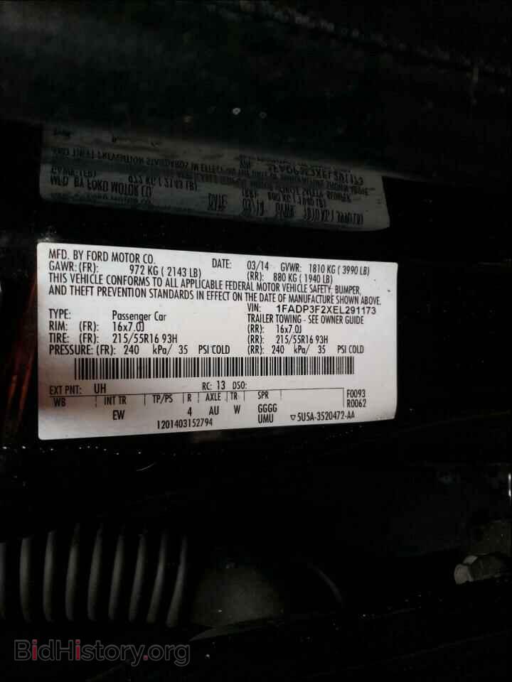 2014 FORD FOCUS - VIN: 1FADP3F2XEL291173 - Photo 10