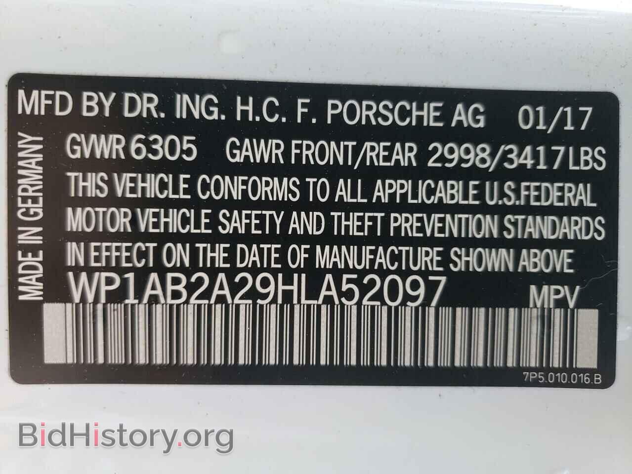 2017 PORSCHE CAYENNE - VIN: WP1AB2A29HLA52097 - Фото 10