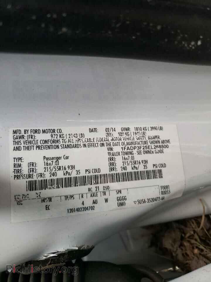 2014 FORD FOCUS - VIN: 1FADP3F25EL268500 - Фото 13