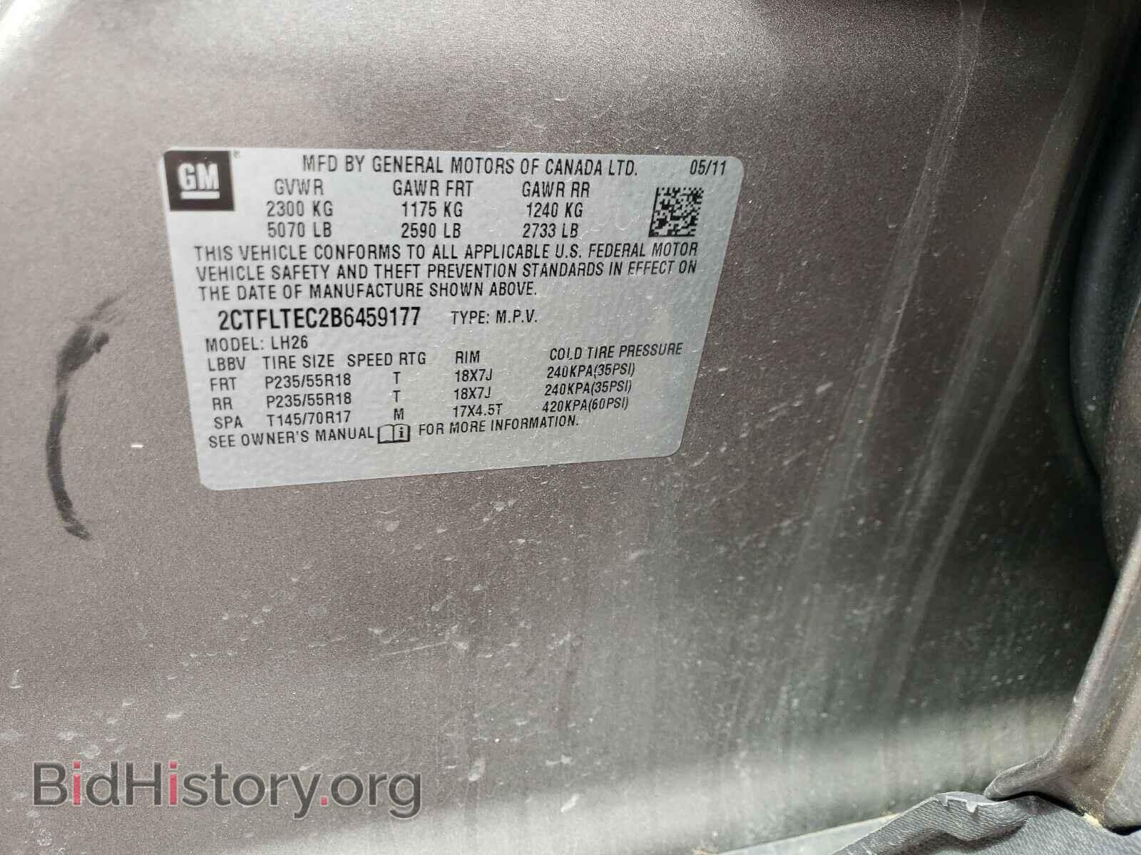 2011 GMC TERRAIN - VIN: 2CTFLTEC2B6459177 - Photo 10