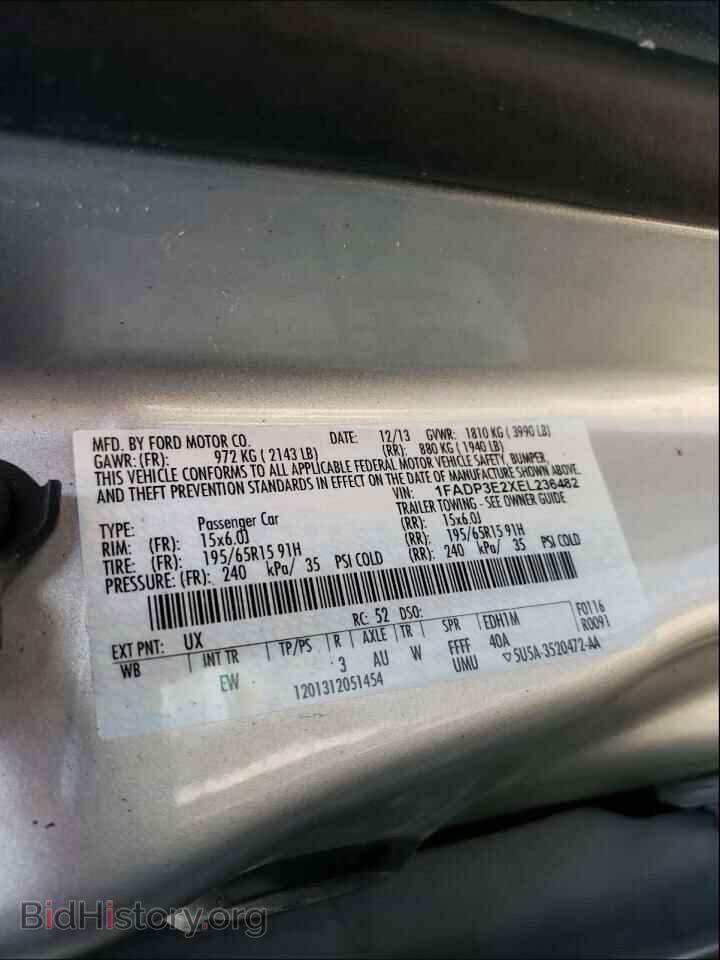 2014 FORD FOCUS - VIN: 1FADP3E2XEL236482 - Фото 10