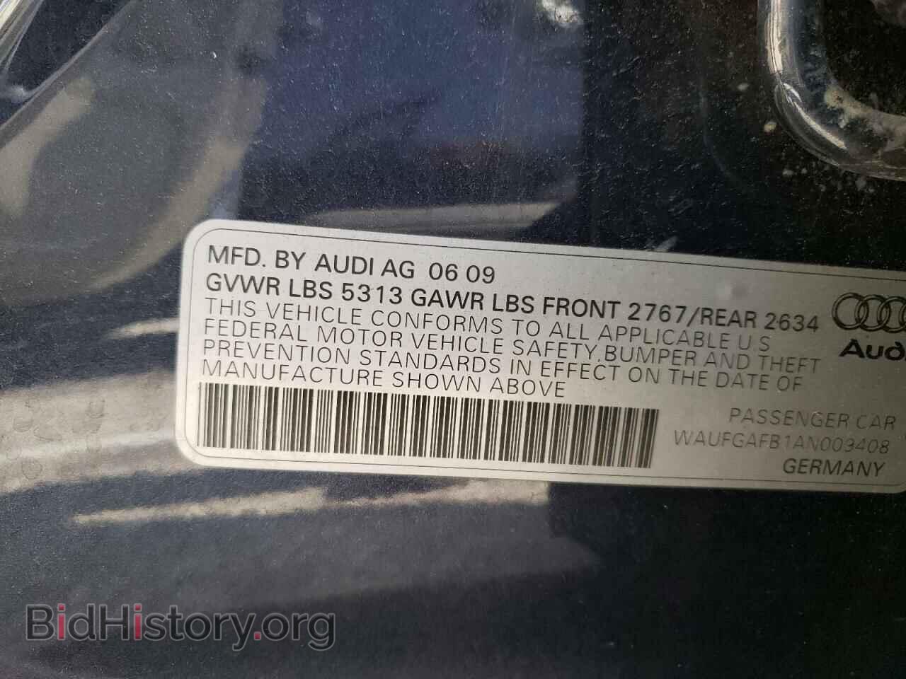 2010 AUDI A6 - VIN: WAUFGAFB1AN009408 - Фото 10
