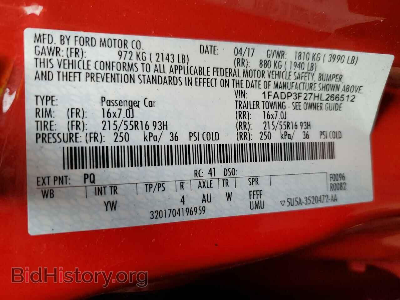 2017 FORD FOCUS - VIN: 1FADP3F27HL266512 - Фото 12