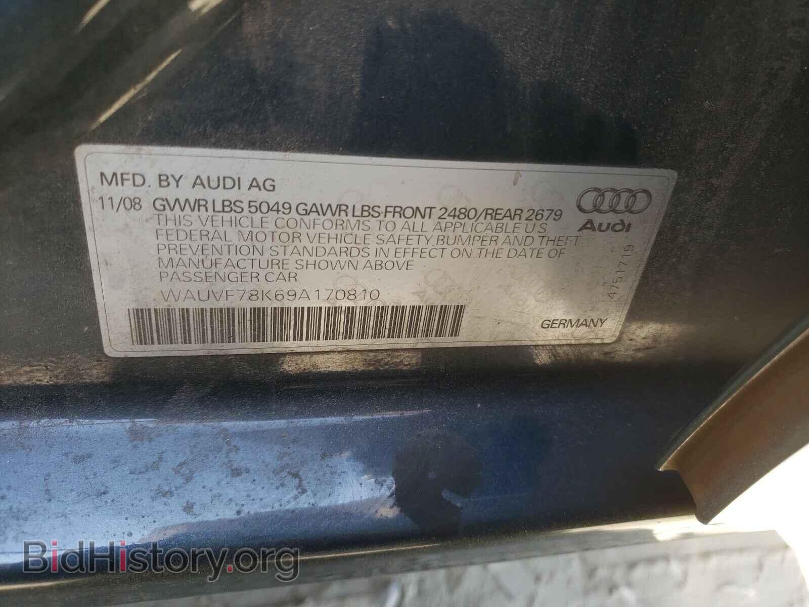 2009 AUDI A4 - VIN: WAUVF78K69A170810 - Фото 10