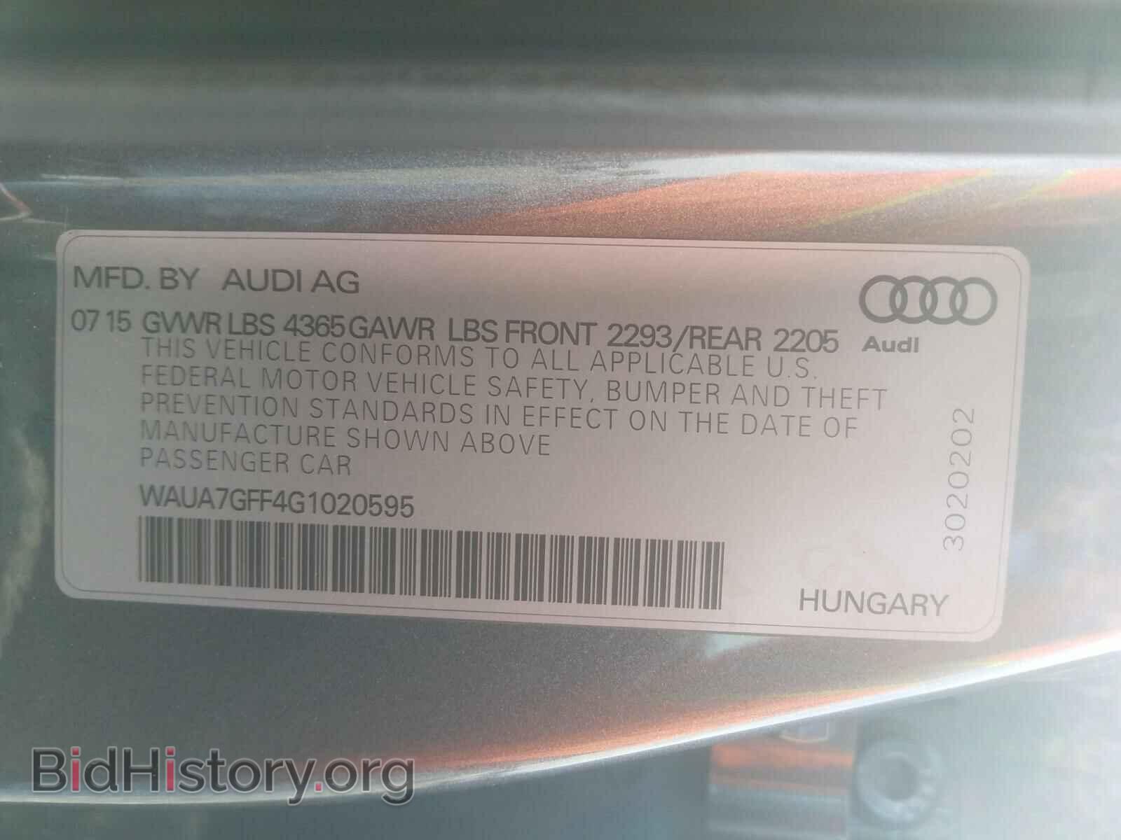 2016 AUDI A3 - VIN: WAUA7GFF4G1020595 - Фото 10