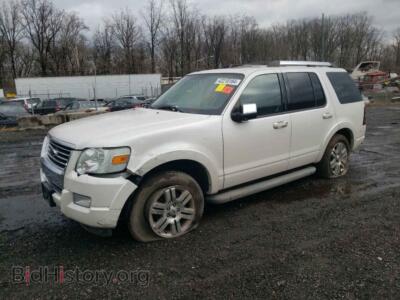 2010 Ford EXPLORER Limited, white — VIN 1FMEU7F88AUA34337, Copart