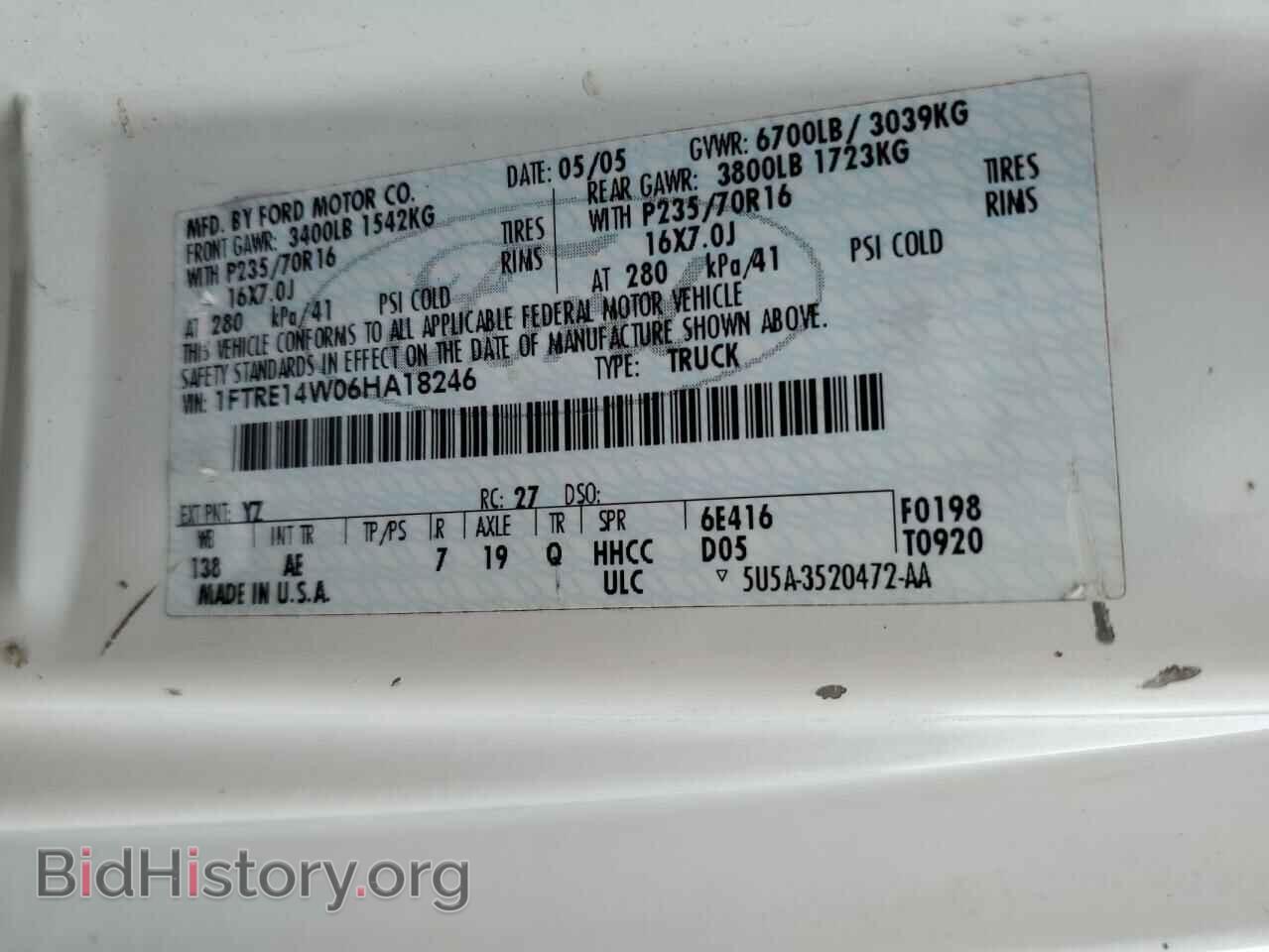 2006 FORD ALL Models - VIN: 1FTRE14W06HA18246 - Photo 13