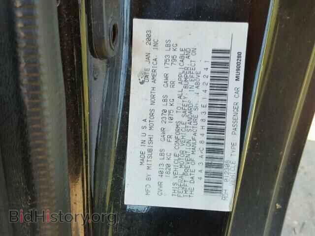 2003 MITSUBISHI ECLIPSE - VIN: 4A3AC84H83E142241 - Photo 10
