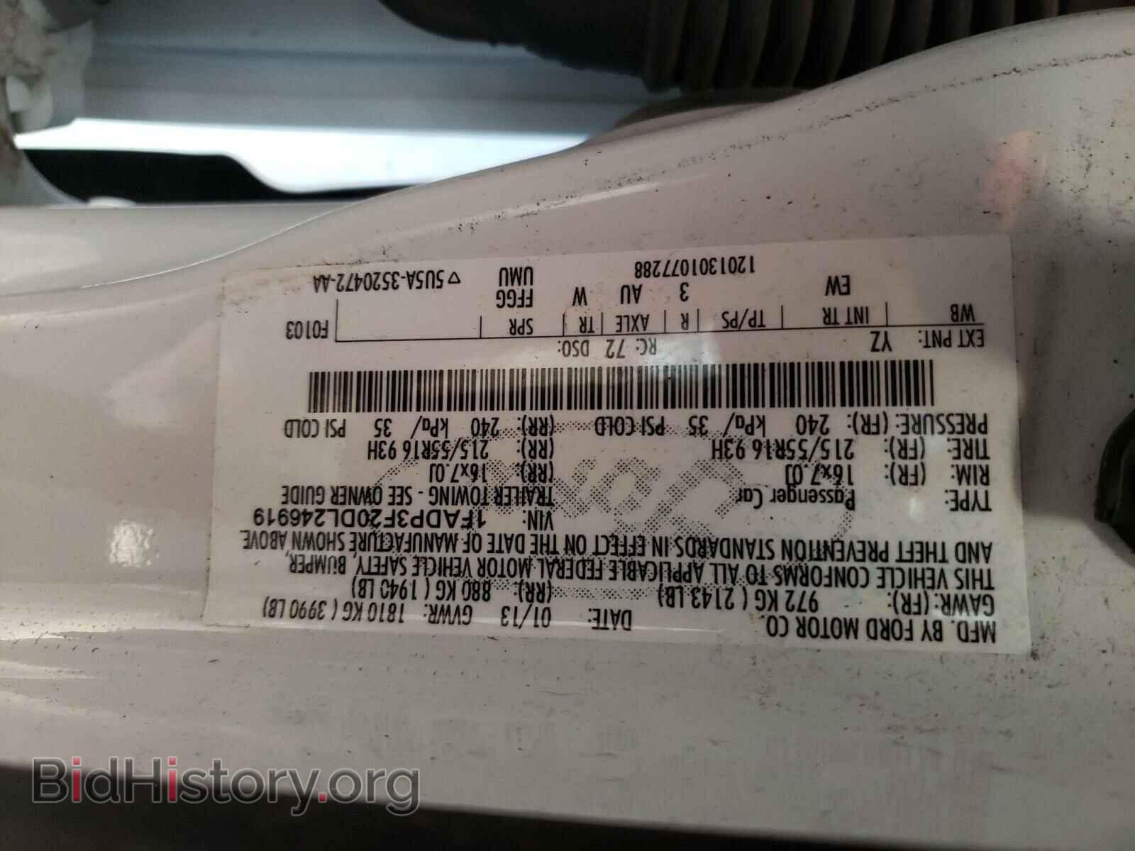 2013 FORD FOCUS - VIN: 1FADP3F20DL246919 - Фото 10