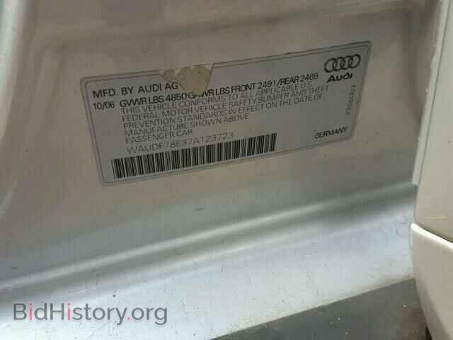 2007 AUDI A4 - VIN: WAUDF78E37A123723 - Photo 10