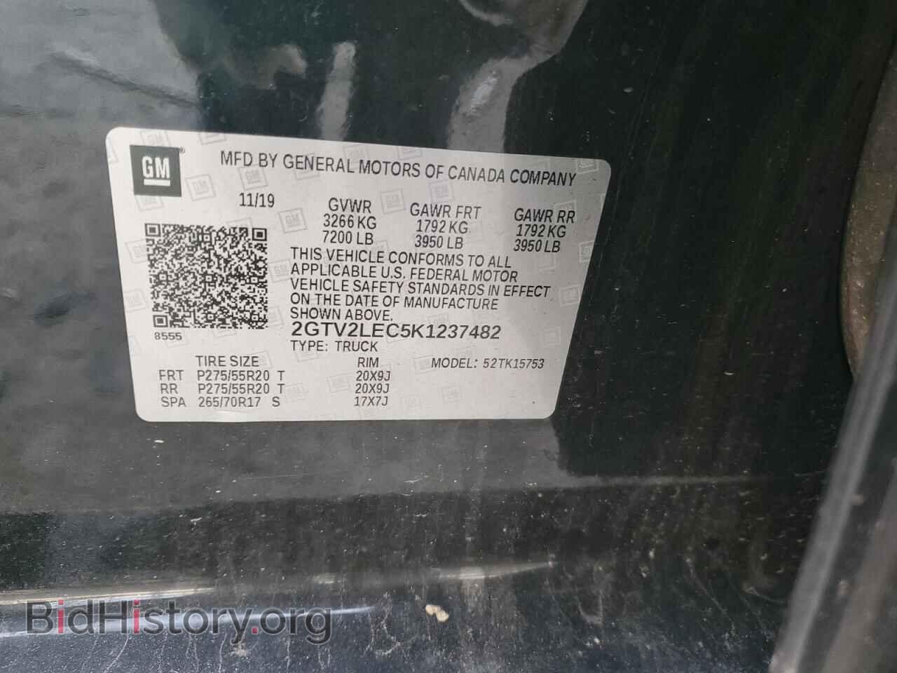 2019 GMC SIERRA - VIN: 2GTV2LEC5K1237482 - Photo 13