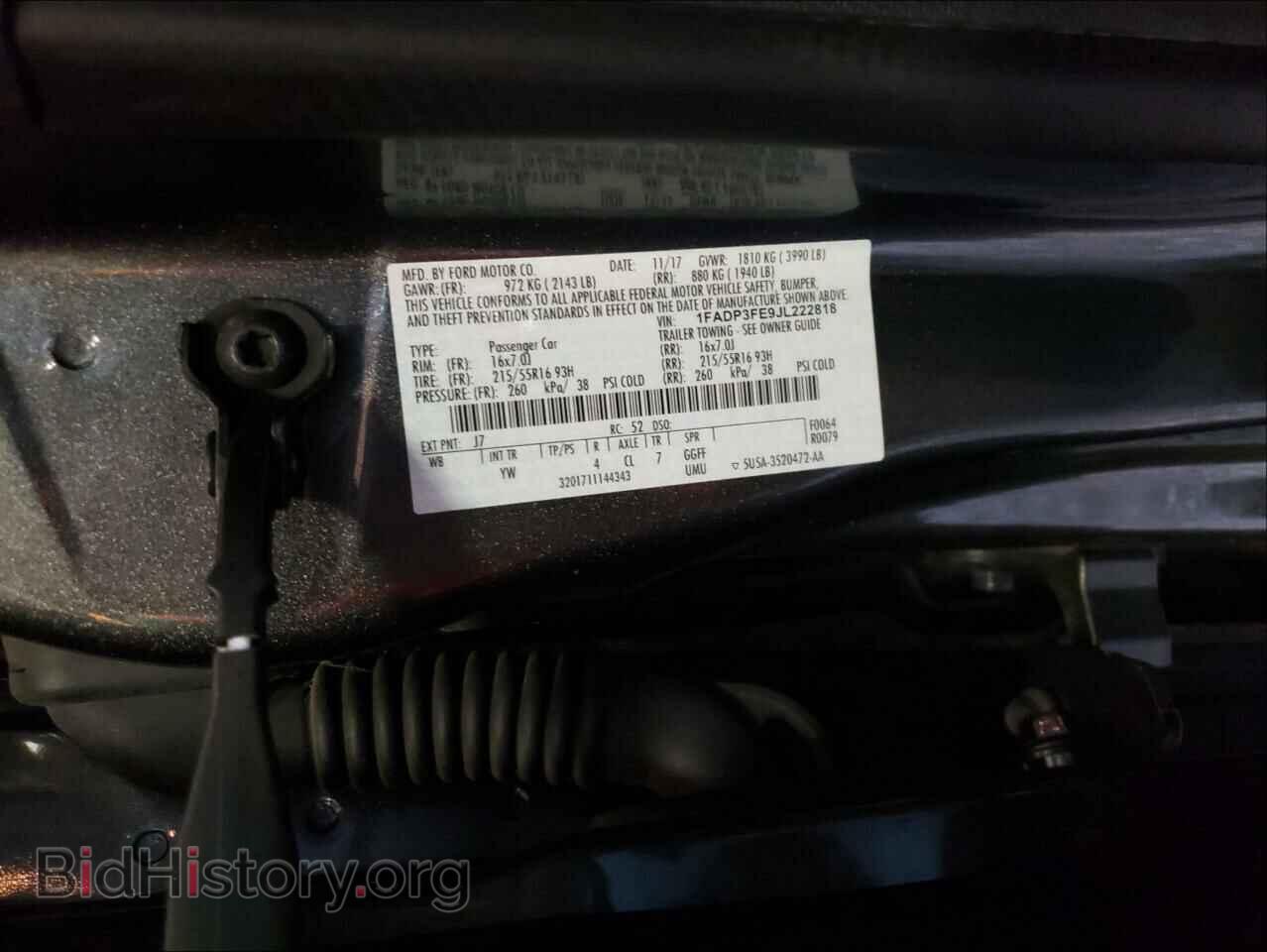 2018 FORD FOCUS - VIN: 1FADP3FE9JL222818 - Фото 10