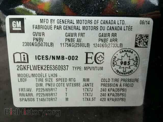 2014 GMC TERRAIN - VIN: 2GKFLWEK2E6360937 - Photo 10