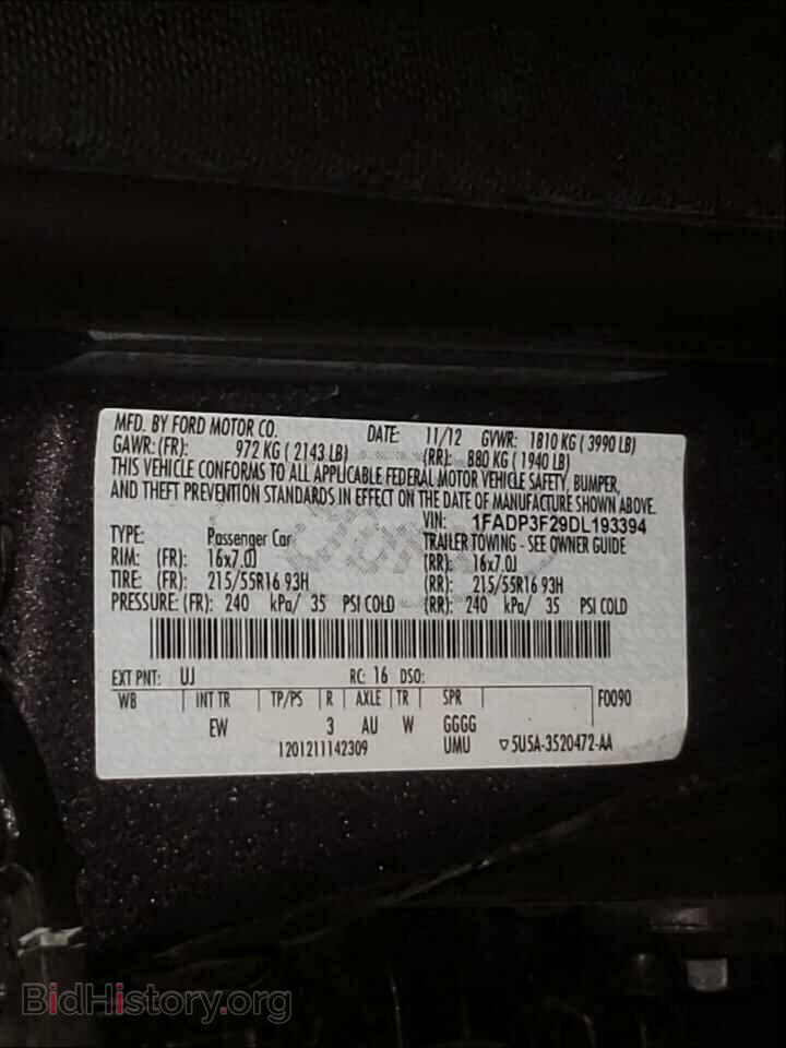 2013 FORD FOCUS - VIN: 1FADP3F29DL193394 - Photo 10