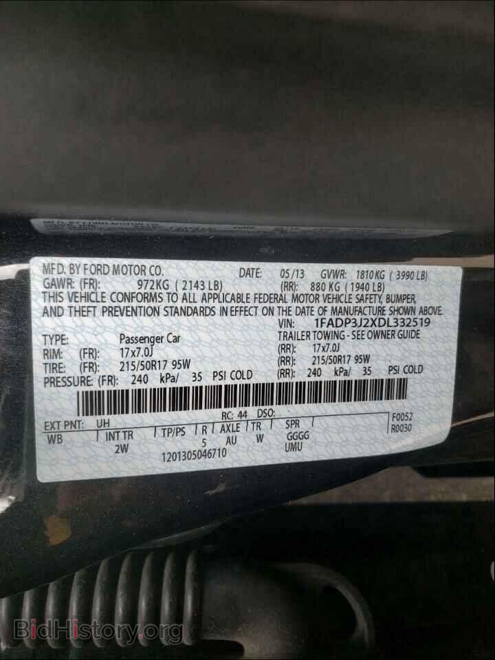2013 FORD FOCUS - VIN: 1FADP3J2XDL332519 - Фото 10
