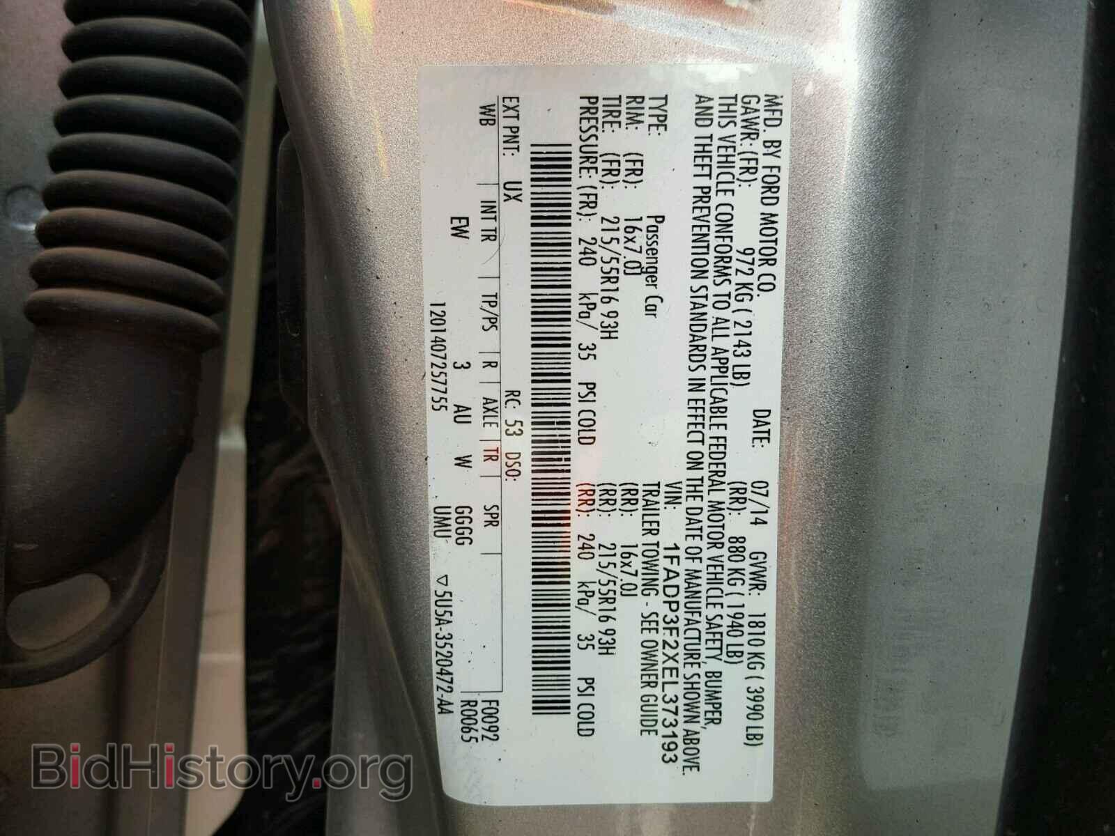 2014 FORD FOCUS - VIN: 1FADP3F2XEL373193 - Photo 10