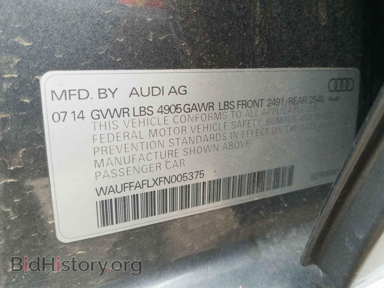 2015 AUDI A4 - VIN: WAUFFAFLXFN005375 - Фото 10