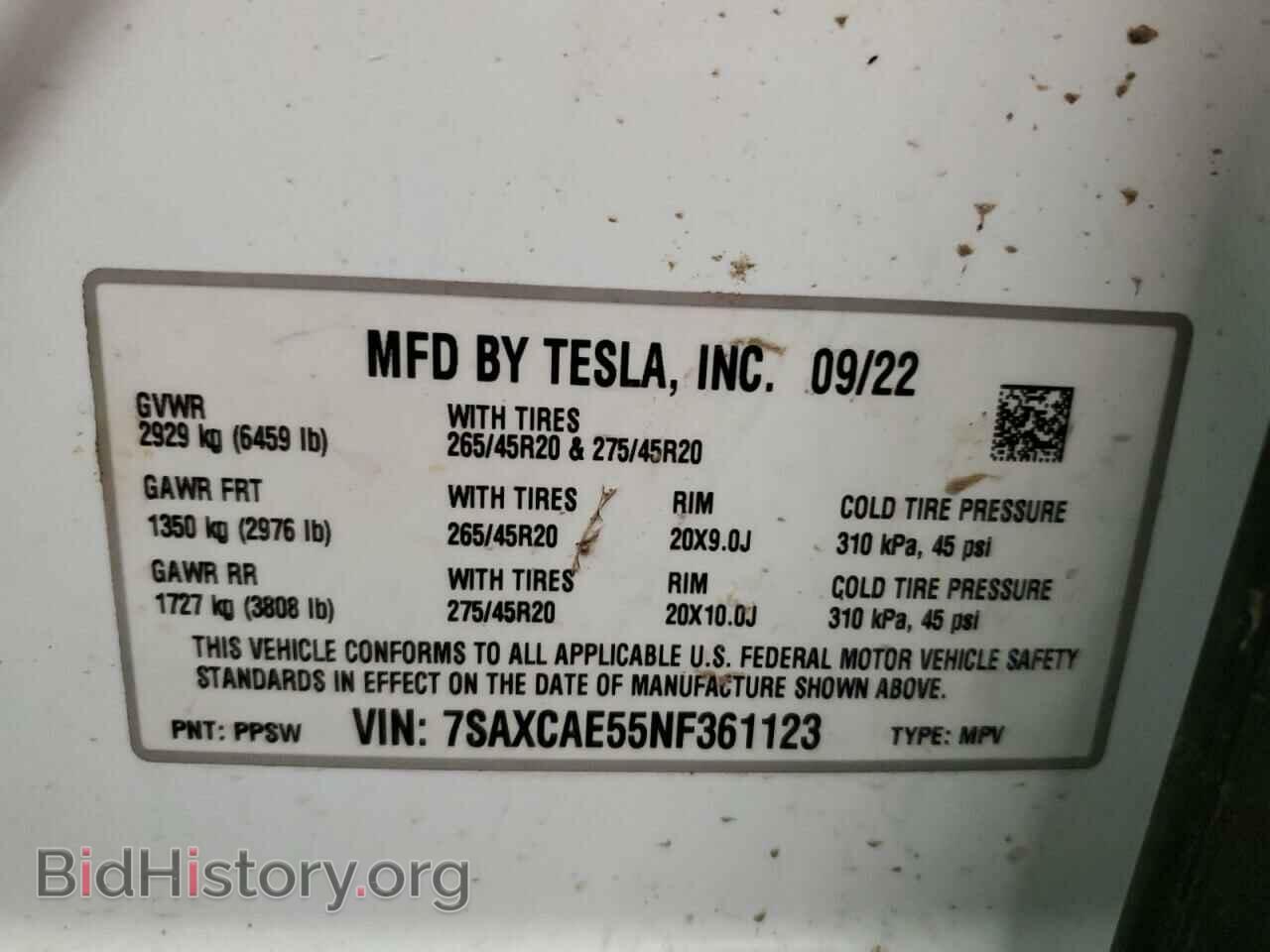 2022 TESLA MODEL X - VIN: 7SAXCAE55NF361123 - Photo 13