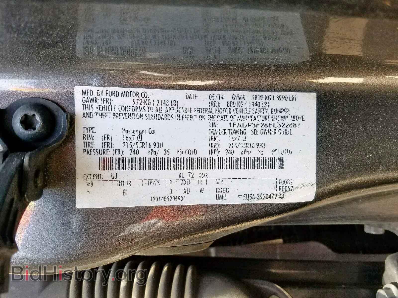 2014 FORD FOCUS SE - VIN: 1FADP3F28EL322887 - Фото 10
