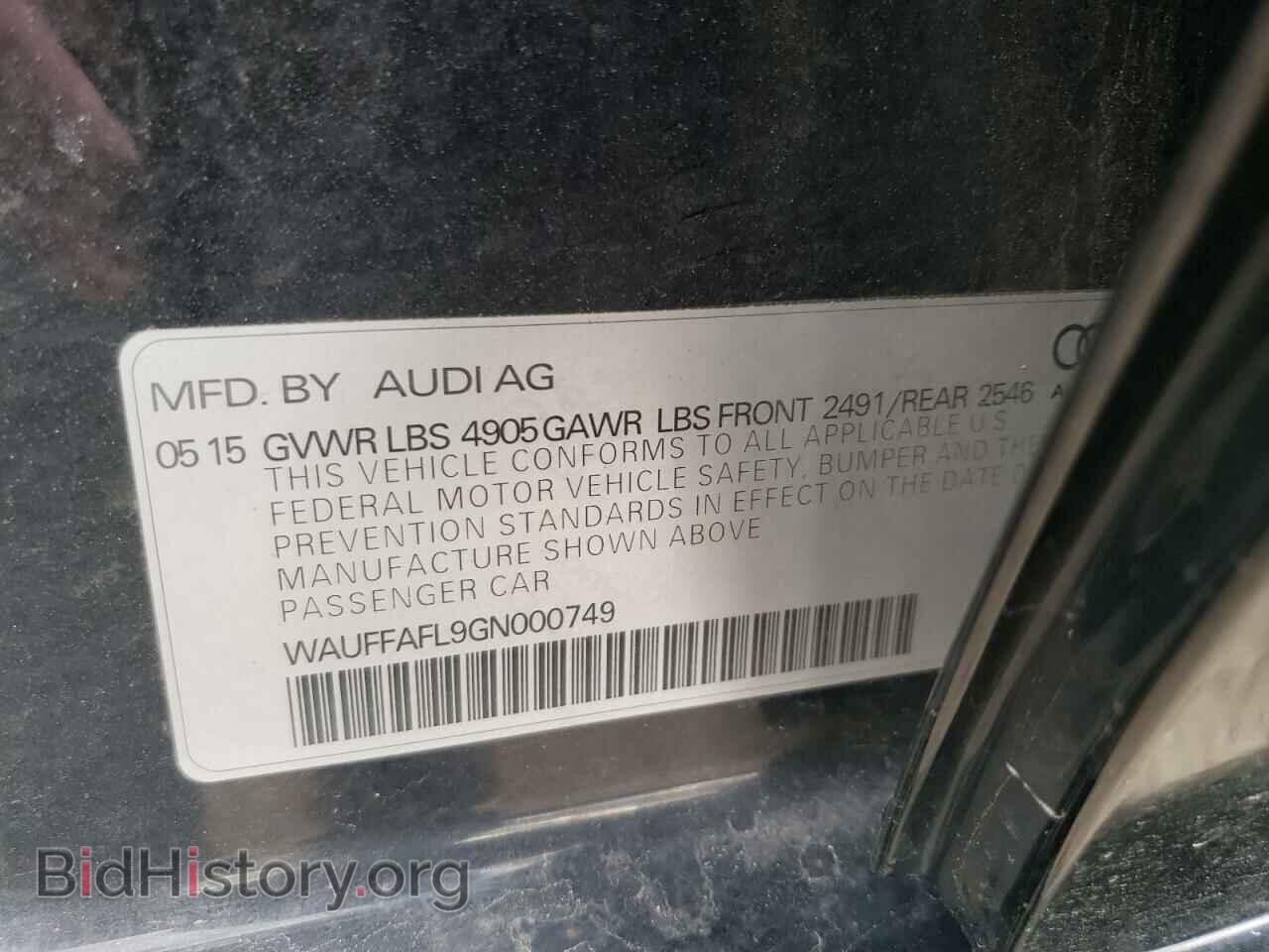 2016 AUDI A4 - VIN: WAUFFAFL9GN000749 - Фото 12