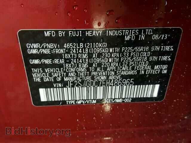 2014 SUBARU FORESTER - VIN: JF2SJGDC7EH486965 - Фото 10