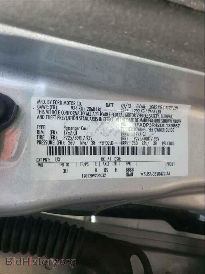 2013 FORD FOCUS - VIN: 1FADP3R42DL139867 - Фото 10