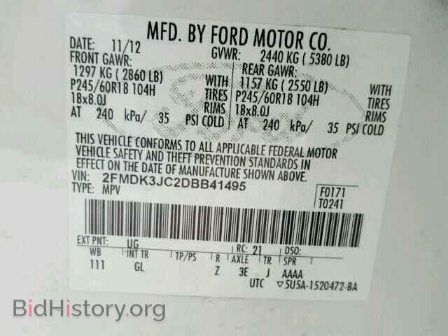 2013 FORD EDGE - VIN: 2FMDK3JC2DBB41495 - Photo 10