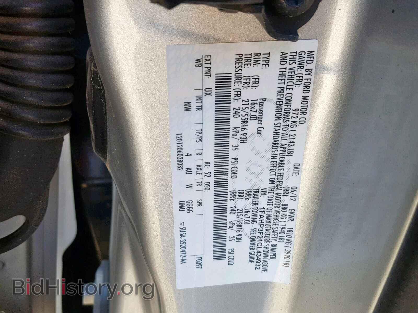 2012 FORD FOCUS SE - VIN: 1FAHP3F21CL434932 - Фото 10
