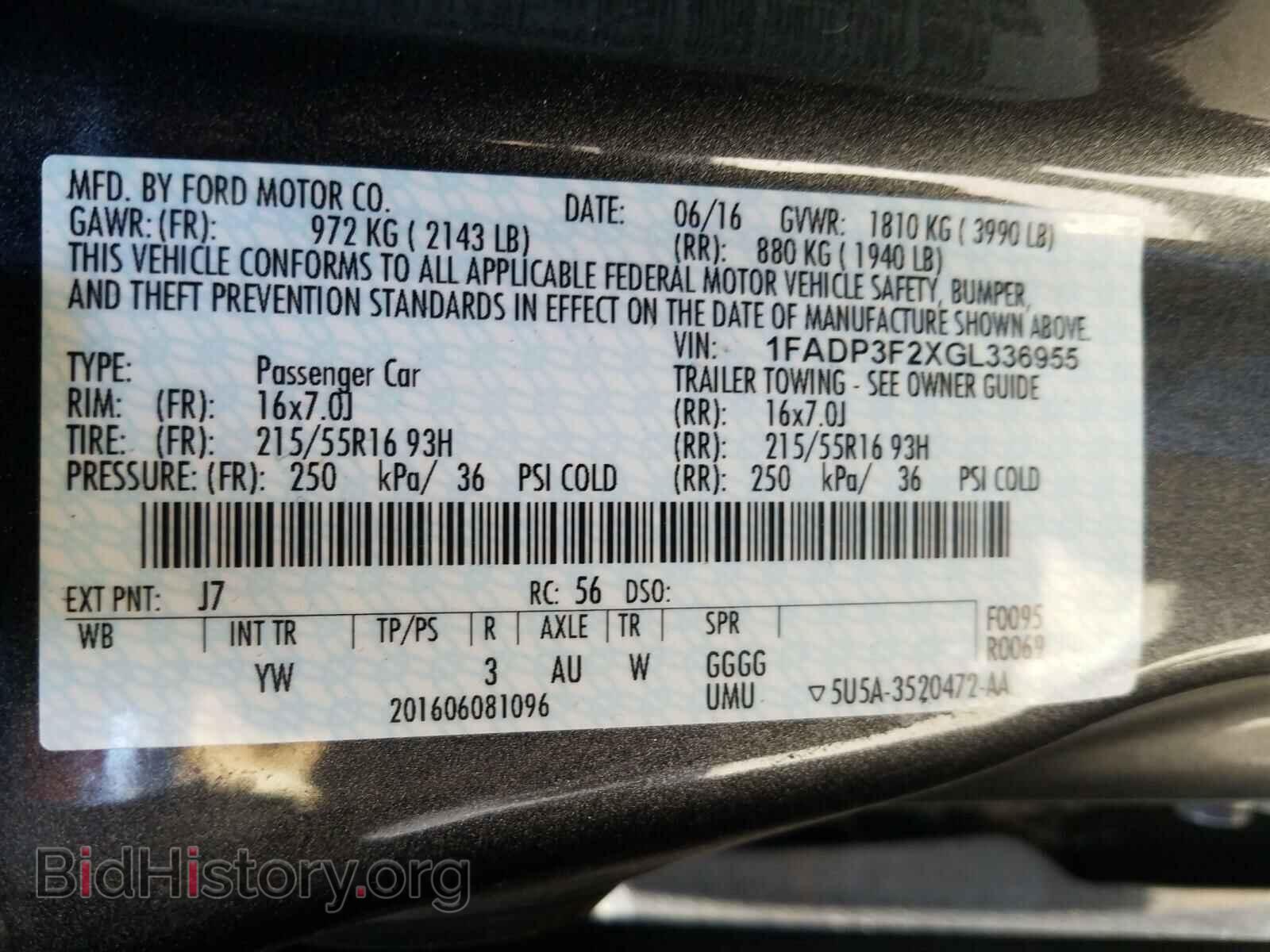 2016 FORD FOCUS - VIN: 1FADP3F2XGL336955 - Photo 10