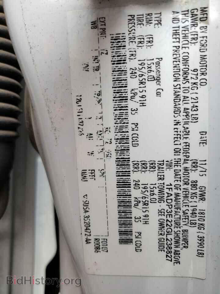 2016 FORD FOCUS - VIN: 1FADP3E22GL238827 - Photo 10