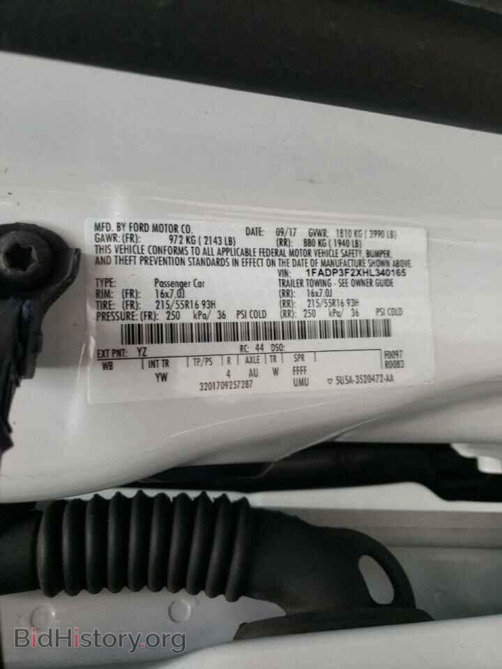 2017 FORD FOCUS - VIN: 1FADP3F2XHL340165 - Фото 10