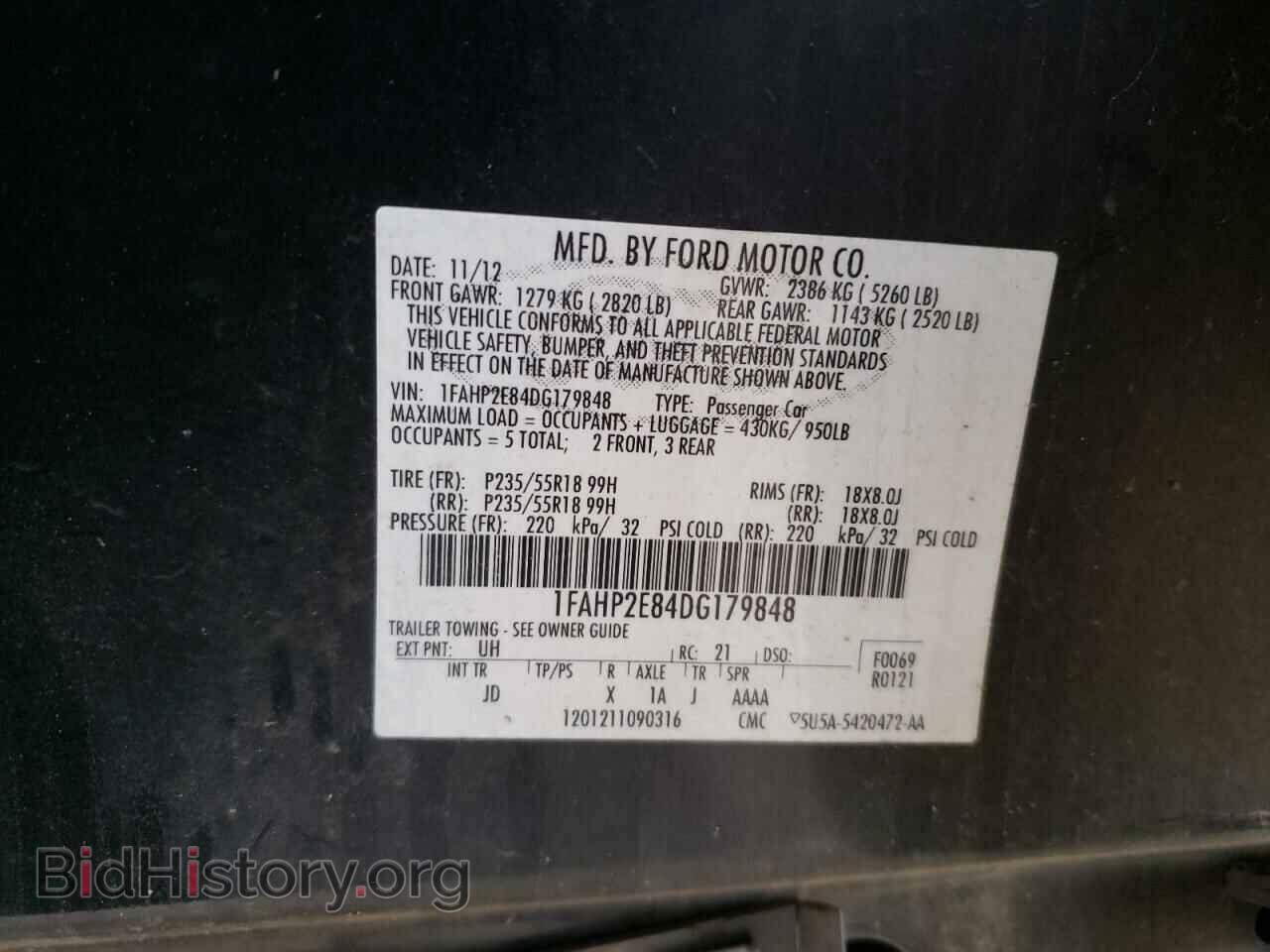 2013 FORD TAURUS - VIN: 1FAHP2E84DG179848 - Photo 12